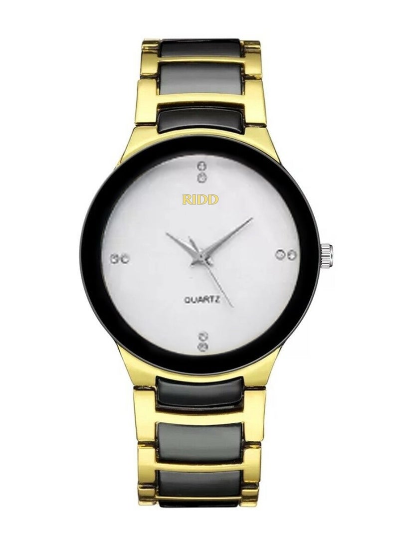 RIDD Men’s Analog Quartz Two tone Stainless Steel Band Watch - 38mm - Image 1