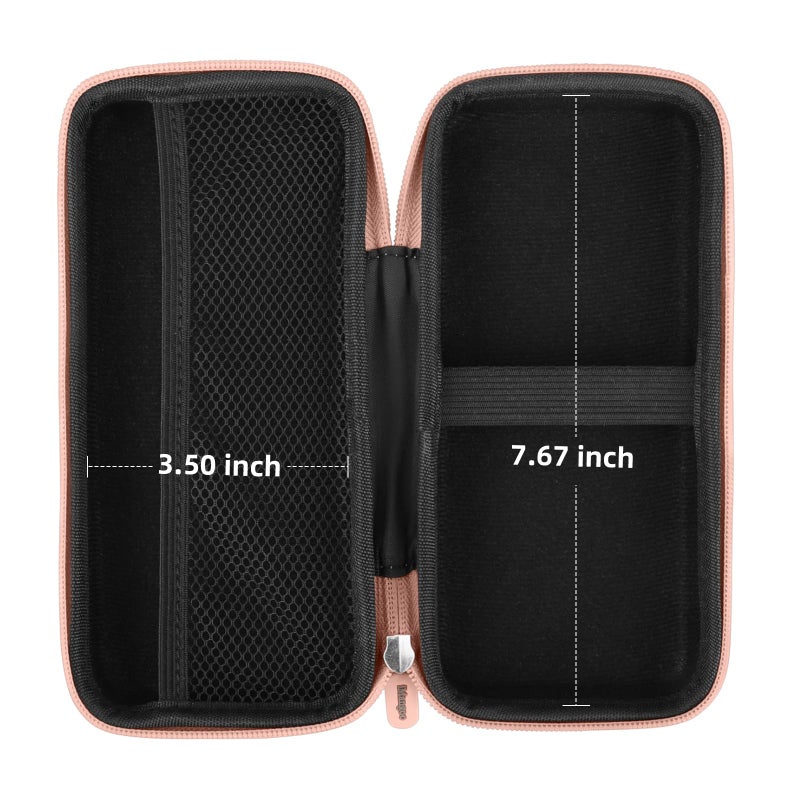 iMangoo Travel Essential Electronics Organizer Charger Case, Shockproof Dual Zipper Power Bank Cables Tech Accessories Pouch Purse, Men & Women Travel Must Have Storage Bag, 8.5x4.5x2 inch Rose Gold - Image 3