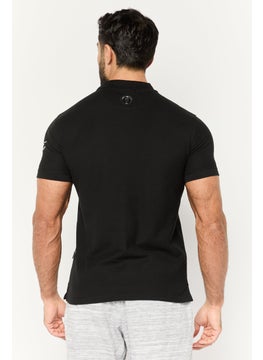 Plein Sport Men Sportswear Fit Short Sleeves Outdoor Polo, Black  - Image 4