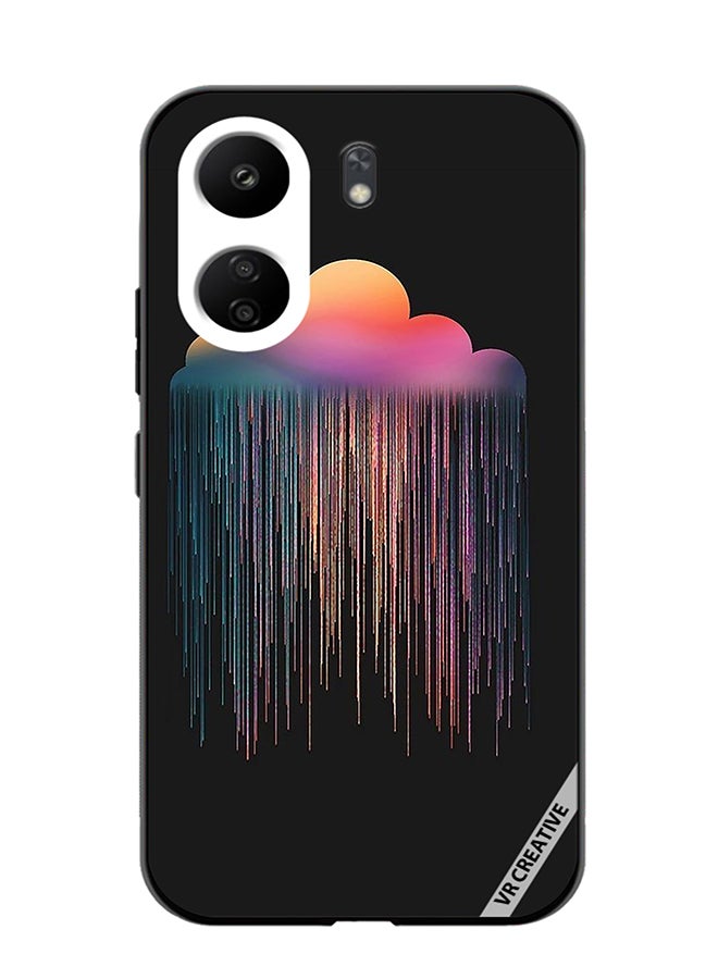 VR CREATIVE Protective Case Cover For Xiaomi Redmi 13C Animated Rain Design Multicolour - Image 1
