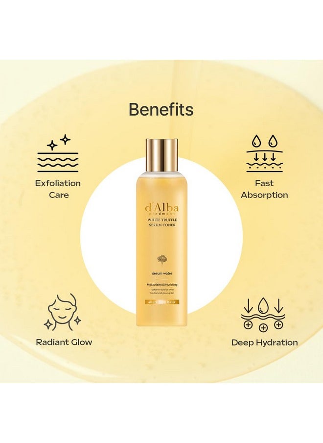 d'alba Piedmont - White Truffle Moisturizing Serum Toner, Glass Skin With Double Vitamin Skincare, Face Moisturizer, Korean Skin Care (6.08Fl. Oz) - Image 1