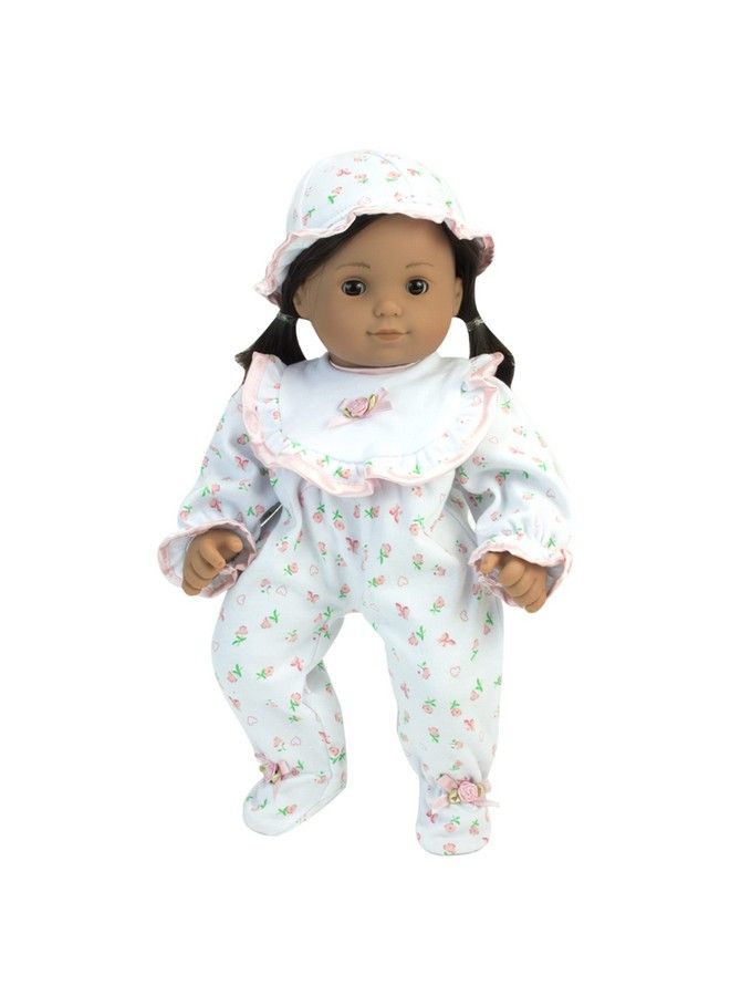 Sophia's 15 Inch Baby Doll Pajamas Floral Print Doll Sleeper Perfect For Bedtime Fits 15" Baby Doll! 15 Inch Floral Print Sleeper With Gift Bag; Doll Not Included  - Image 4