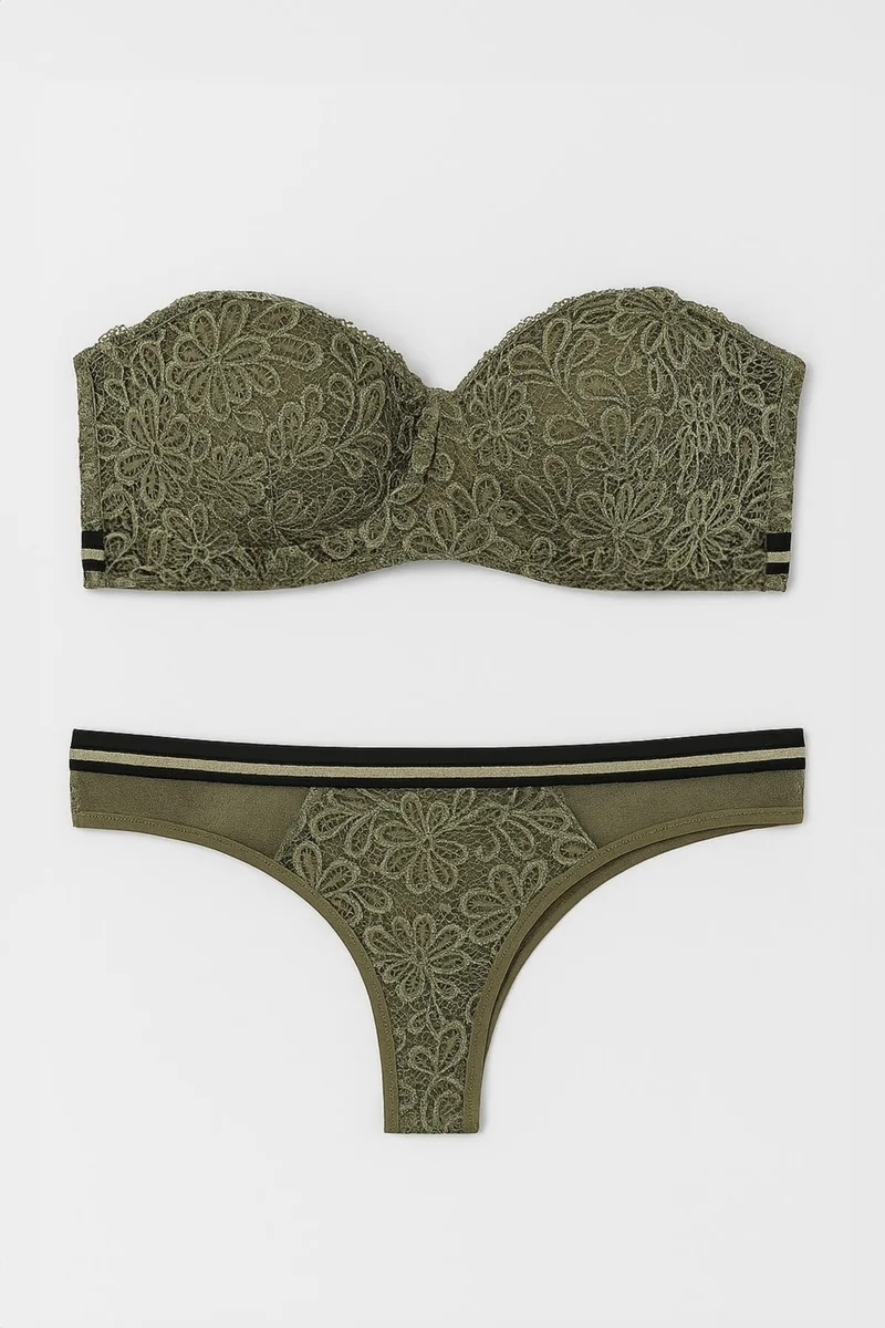 pierre cardin Women's Strapless Soft Push Up Bra Set