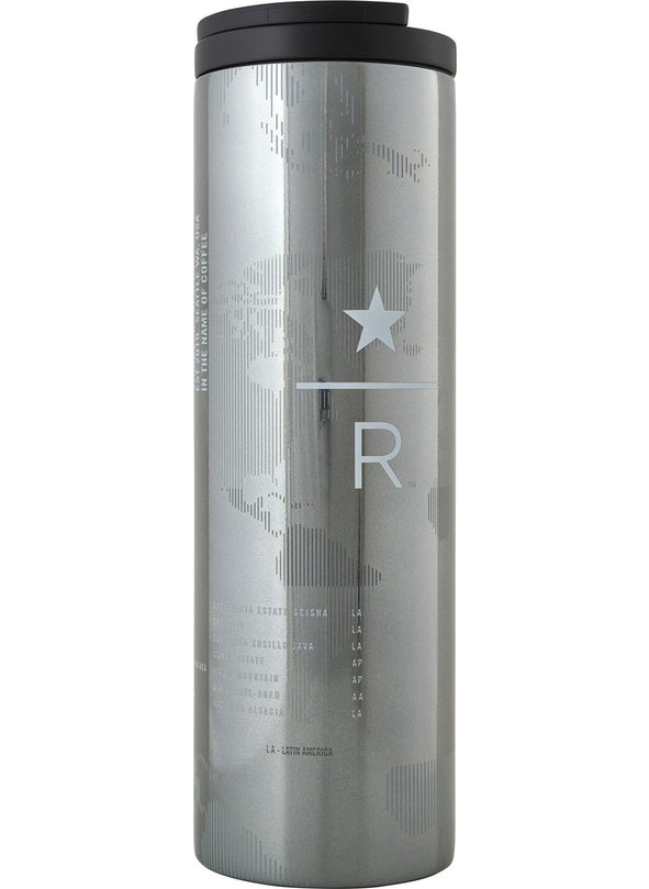 Starbucks Reserve™ Silver Map Design Thermos - 473 ml 