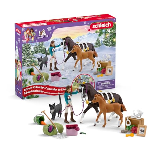 Schleich Horse Club Horse Club Advent Calendar Sofias Winter Surprise 36 Toys Including Poseable Figurine Horses and Accessories Holiday Event Calendar for Christmas Kids Ages 5 99012 - Image 1