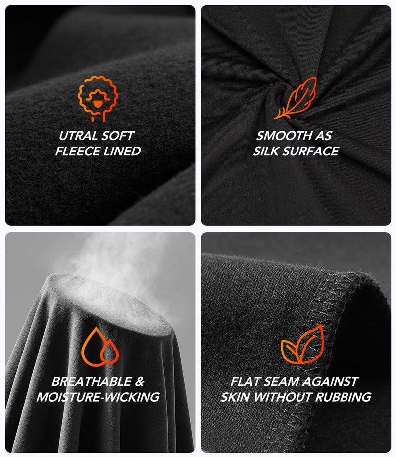 TEEPIRE Mens Thermal Underwear Set with Lightweight Ultra Soft Fleece Lined,Long John Set, Skiing Base Layer - Image 4