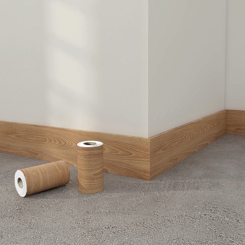 Wood Grain Waist Line Skirting Line Self-Adhesive Sticker Corner Line Door Frame Decorative Strip 10 Meters Refurbished Waterproof Moisture-Proof Sticker - Image 1
