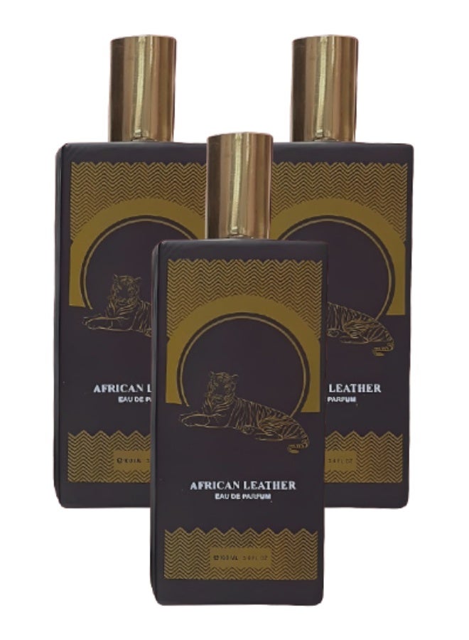 EMYC 3 Pieces African Leather Perfume For Unisex 100ml EDP - Image 1