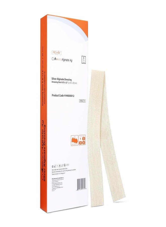 MedVance Silver Calcium Alginate Ag Sterile Highly Absorbent Dressing, (0.8" x 12") Pack of 10 - Image 1