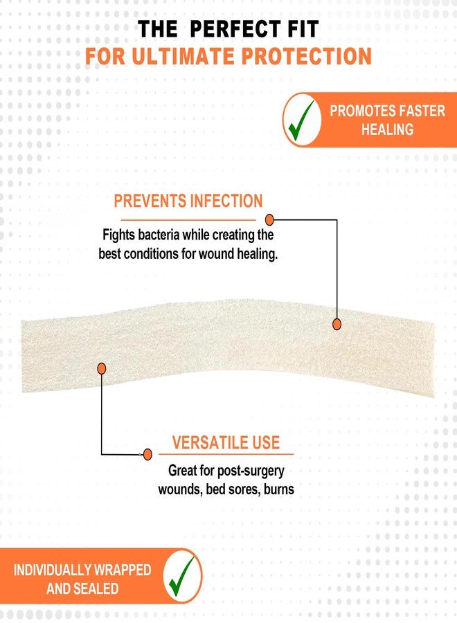 MedVance Silver Calcium Alginate Ag Sterile Highly Absorbent Dressing, (0.8" x 12") Pack of 10 - Image 5