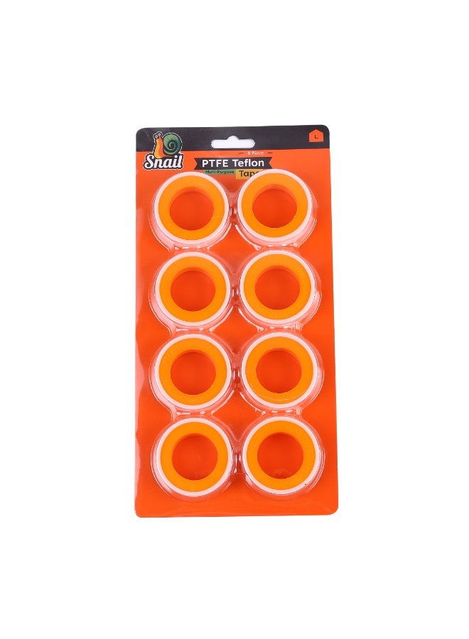 LAWAZIM Snail PTFE Teflon Tape multi-purpose 8 Pieces - Image 1