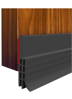 Beauenty Door Draft Stopper Under Door Seal for Exterior/Interior Doors Door Sweep Strip Under Door Draft Blocker Soundproof Door Bottom Weather Stripping 2 Inch W x 39 Inch L Black  - Image 1