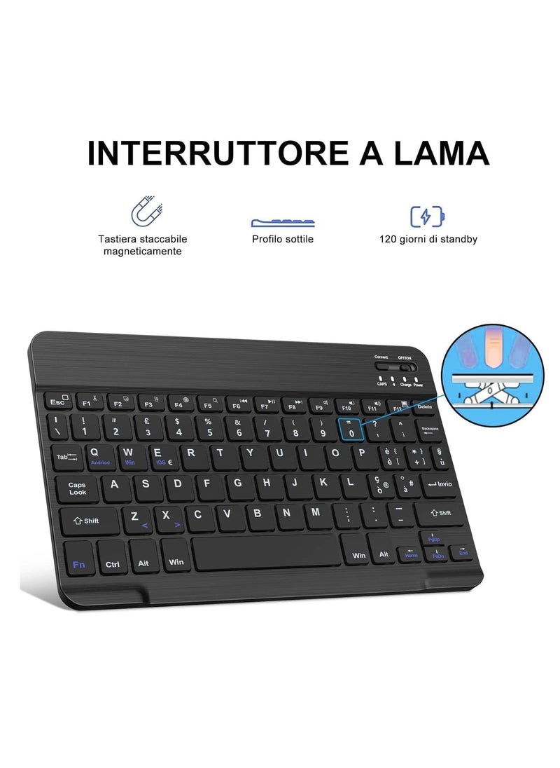 ELTRAZONE Slim Protective Keyboard Case for iPad Air 11 Inch M2 – Wireless Keyboard for iPad Air 5/4 & iPad Pro 11" (1-4 Gen), Dual Language Layout (Black) - Image 5