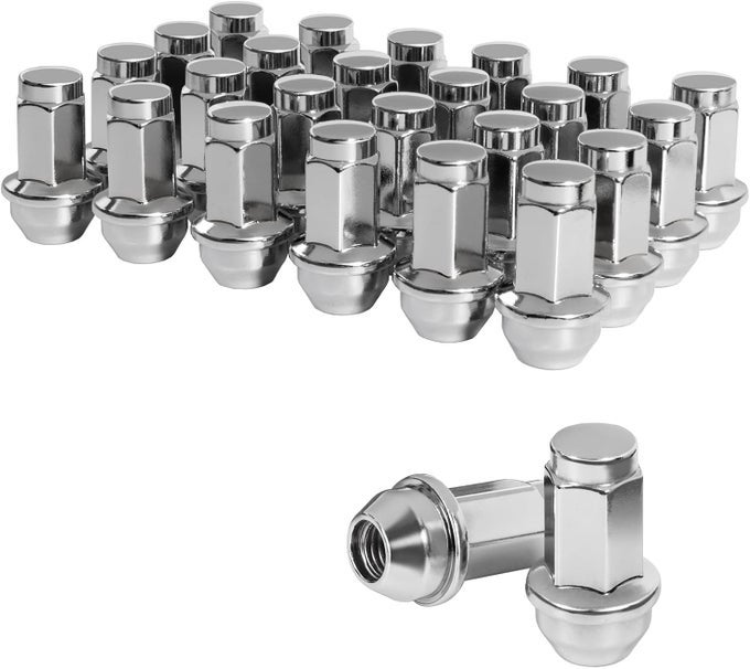 24Pcs M14X2.0 Chrome Lug Nuts Set