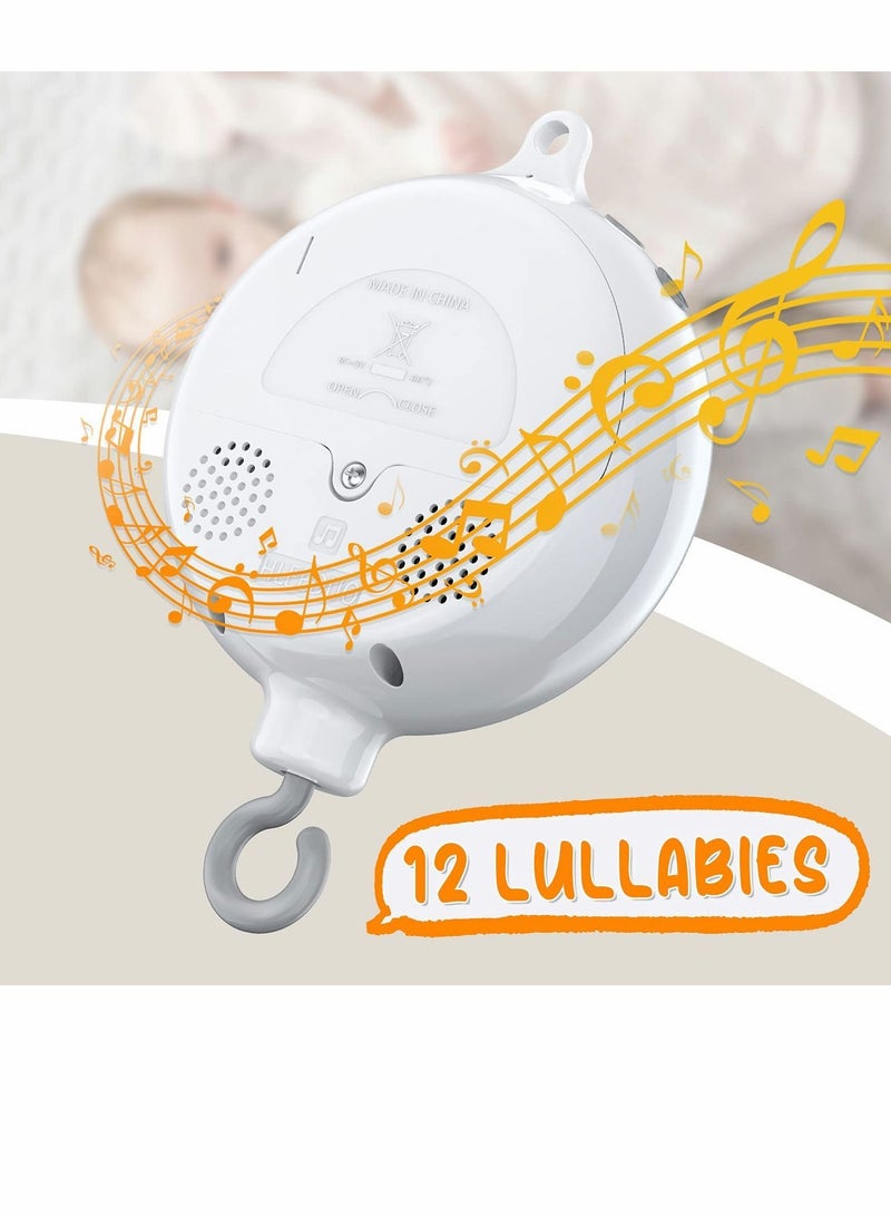 Y&D Baby Music Box Rotator, Crib Replacement Mobile Motor Rotation Universal Hanging Box, 12 Lullabies Battery Powered Bed Bell for Home Nursery Sleep - Image 5