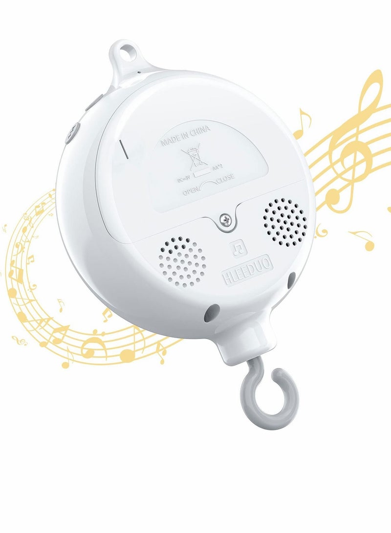 Y&D Baby Music Box Rotator, Crib Replacement Mobile Motor Rotation Universal Hanging Box, 12 Lullabies Battery Powered Bed Bell for Home Nursery Sleep - Image 1