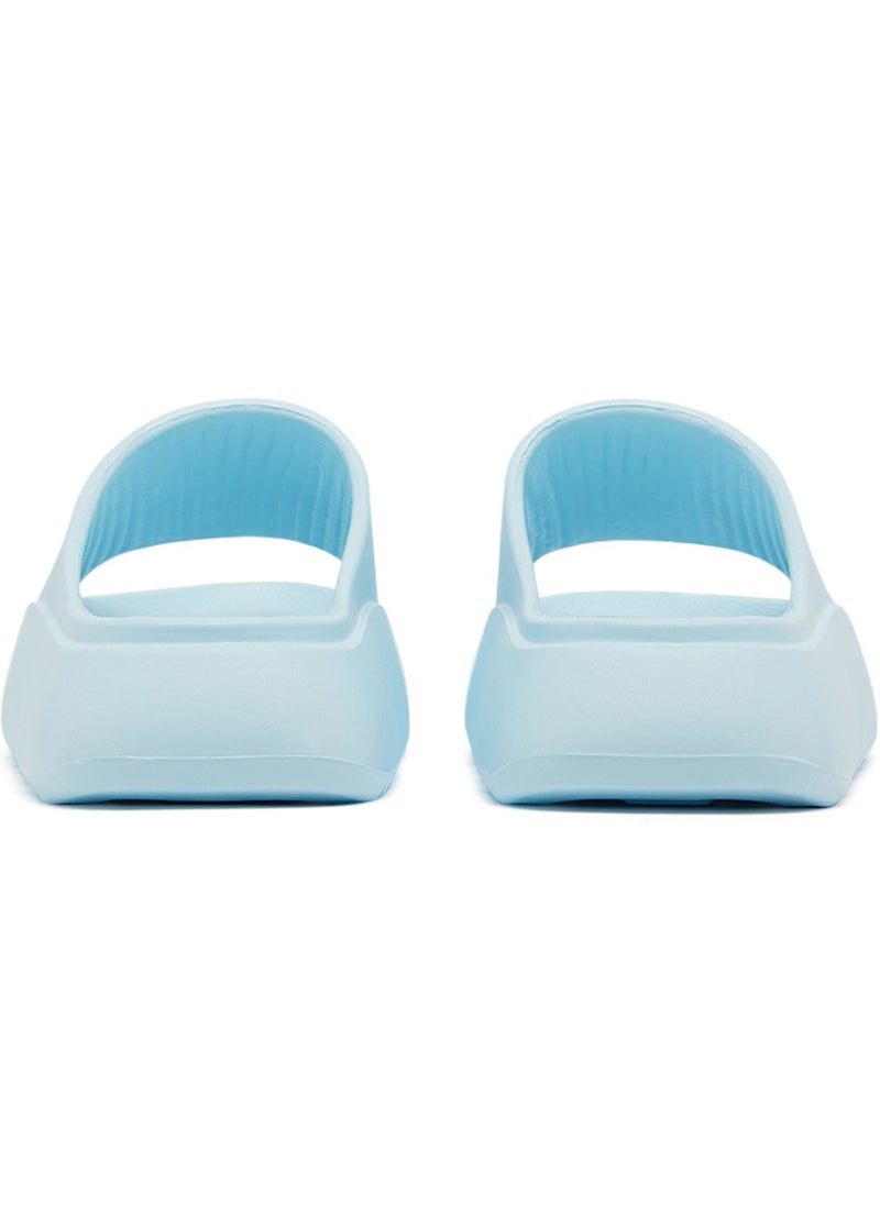 Women's Light Blue Slides - High-Quality Sole Lightweight & Trendy Design
