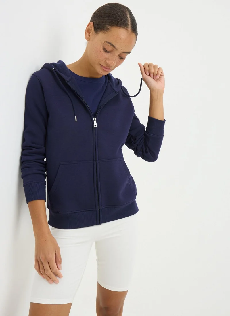 Matalan Navy Zip Up Hoodie