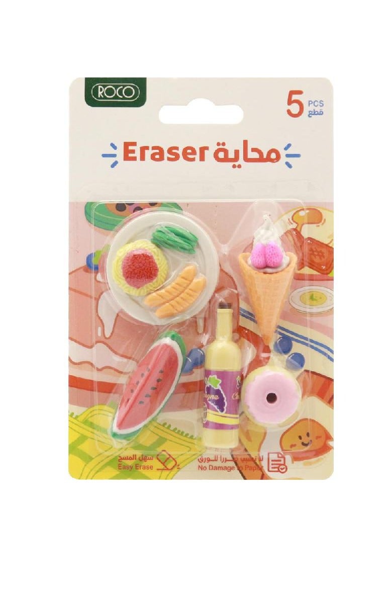 ROCO Rubber Eraser Happy Food