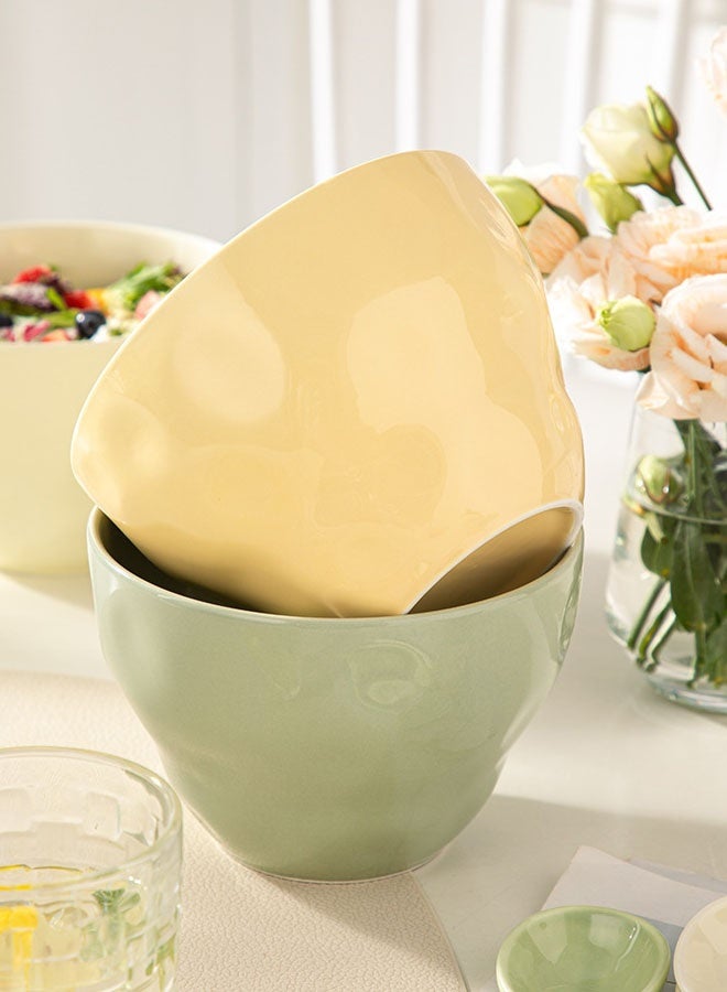 Ceramic Noodle Bowl, Salad Bowl, Yogurt Bowl, Dessert Bowl, Home Kitchen Tableware, Porcelain Dinner Soup Bowl, 6inch 1000ml - Image 5