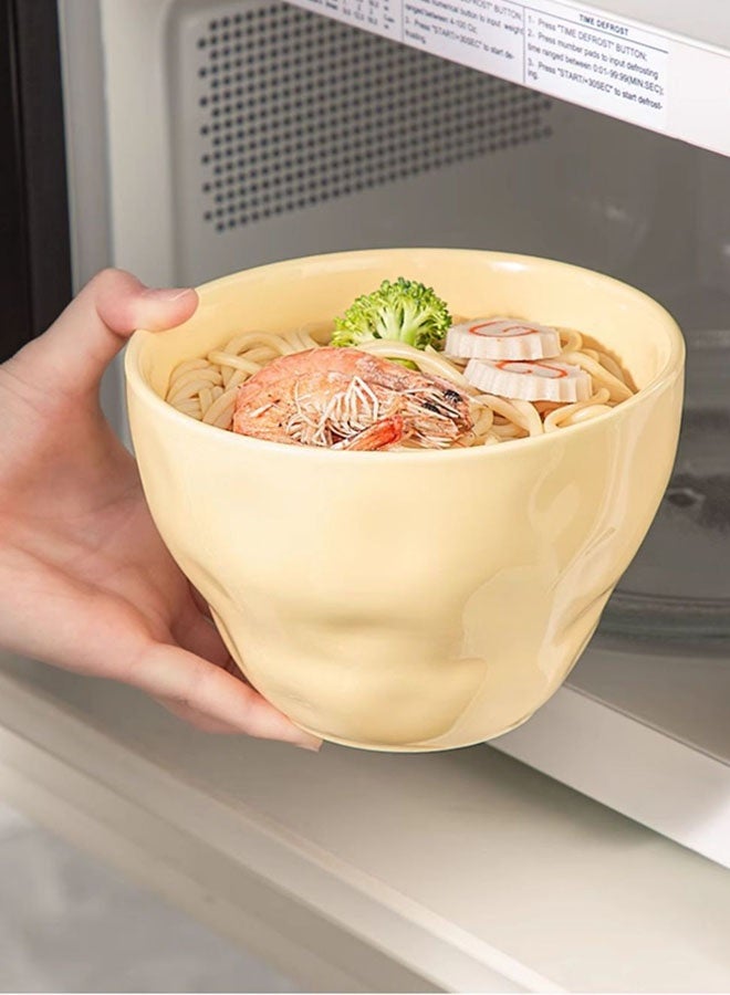 Ceramic Noodle Bowl, Salad Bowl, Yogurt Bowl, Dessert Bowl, Home Kitchen Tableware, Porcelain Dinner Soup Bowl, 6inch 1000ml - Image 1