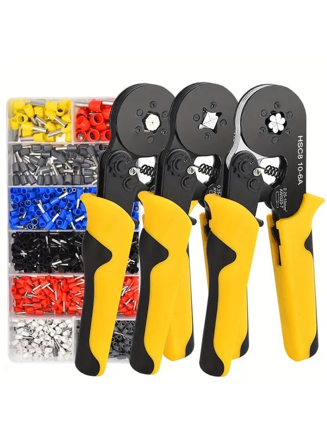 HSC8 6 4A Self Adjusting Ratchet Crimping Tool Set With Tube Terminal Clamp Kit - Image 1