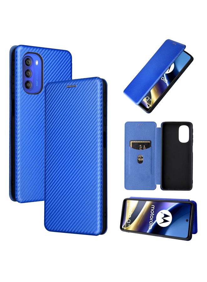 اس-توب جراب لهاتف Motorola Moto G51 5G مصنوع من ألياف الكربون وجلد قابل للطي - Image 1