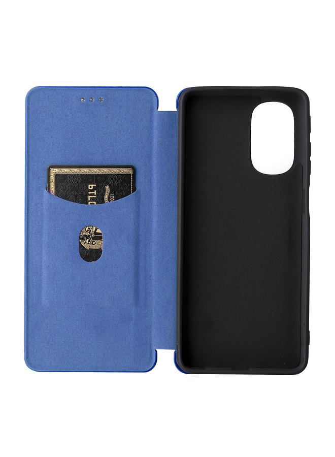 اس-توب جراب لهاتف Motorola Moto G51 5G مصنوع من ألياف الكربون وجلد قابل للطي - Image 5