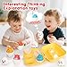 NAODONGLI Easter EggsMontessori Fun Geometric Egg Toys for Toddlers 13Early Learning Educational Fine Motor Shape Sorter Matching Games Easter Basket Stuffers Gifts for Boys Girls - Image 4