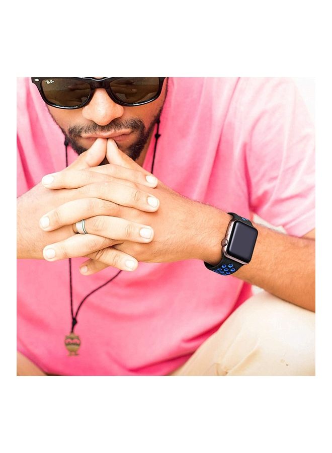 أي سي إس سوار بديل لساعة أبل مقاس 38/40 مم الأسود / الأزرق - Image 2