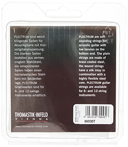 Thomastik-Infeld AC110 Acoustic Guitar Strings - Plectrum Series 6 String Set E, B, G, D, A, E - Image 3
