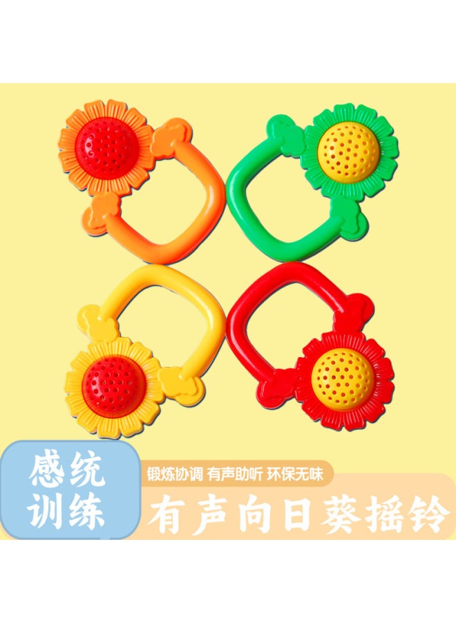 BiJun Kindergarten Gymnastics Sunflower Bracelet Toy Children's Fitness Sound Plastic Dumbbell Dance Feeling System Hand Ring Bell - Image 3