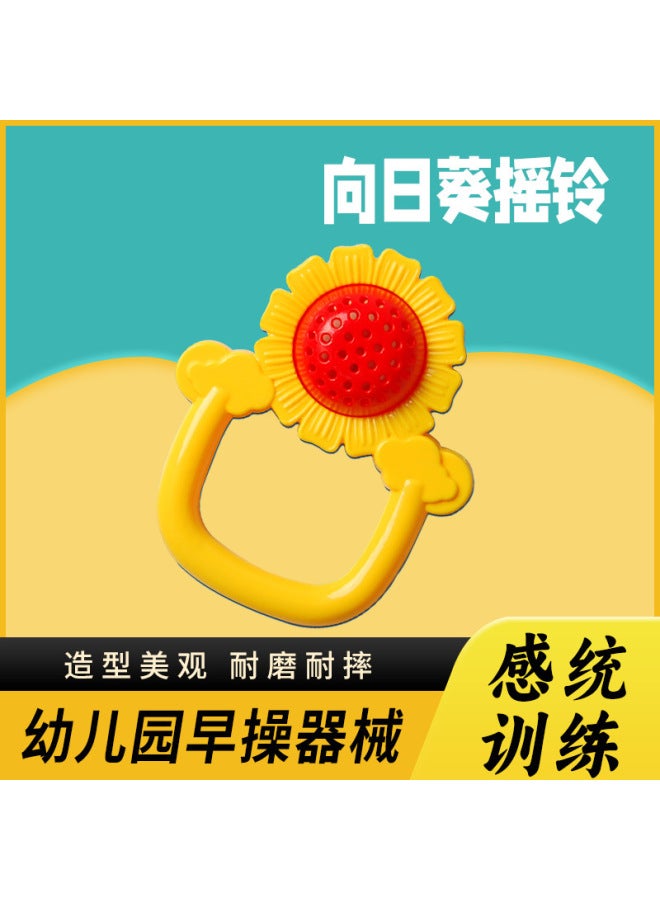 BiJun Kindergarten Gymnastics Sunflower Bracelet Toy Children's Fitness Sound Plastic Dumbbell Dance Feeling System Hand Ring Bell - Image 2