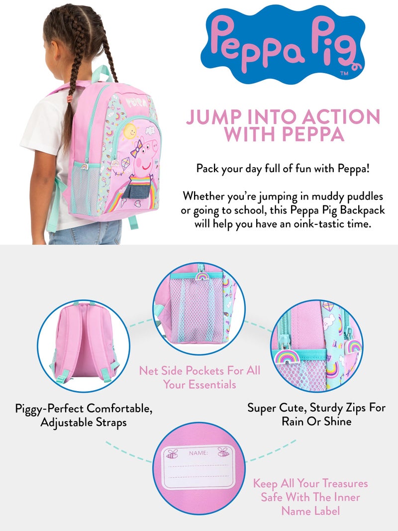 Peppa Pig Backpack, Little Girls Backpack, Toddler Backpacks, One Size Pink - Image 4