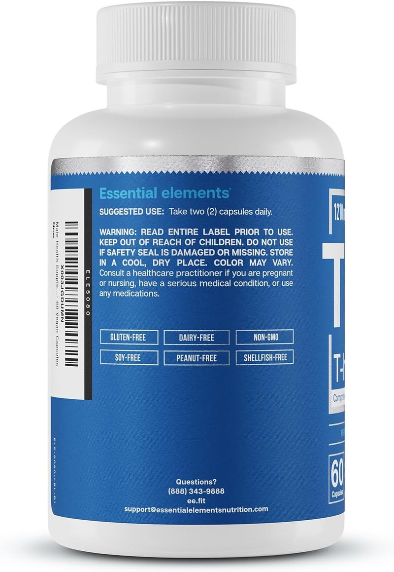 Essential Elements Male Health Supplement  Muscle Support  THealth with DIM Ashwagandha Shilajit More  THero 60 Vegan Capsules - Image 4