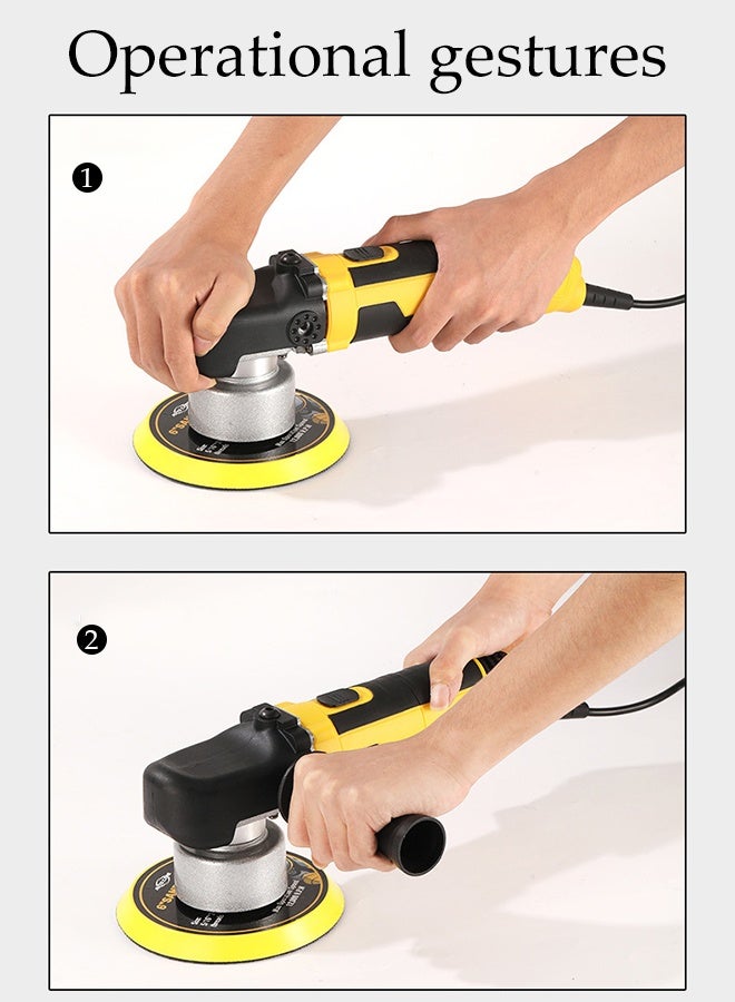 DUNISO Car Buffer Polisher，Multifunctional Car Polishers Kit，with Detachable Handle，Six Speed Regulation，Low Noise，for Polishing Cars, Furniture, Floors, Stones,600-3000 RPM - Image 3