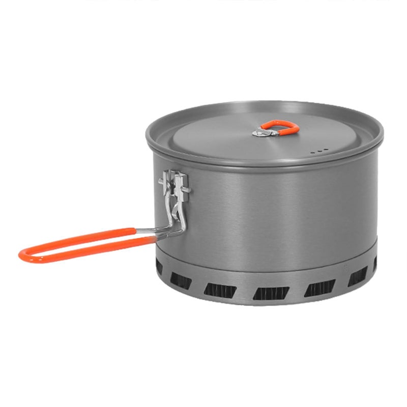 Rengue Hard Anodized Aluminum Camping Pot 2.1L Efficient Heat for Hiking Backpacking - Image 2