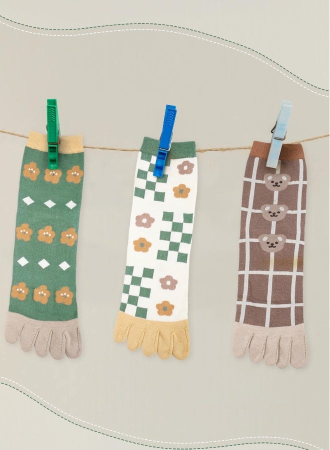 6 Pairs Women's Toe Socks Low Cut Running Separated Toe Socks Five Toe Socks for Ladies Casual - Image 5