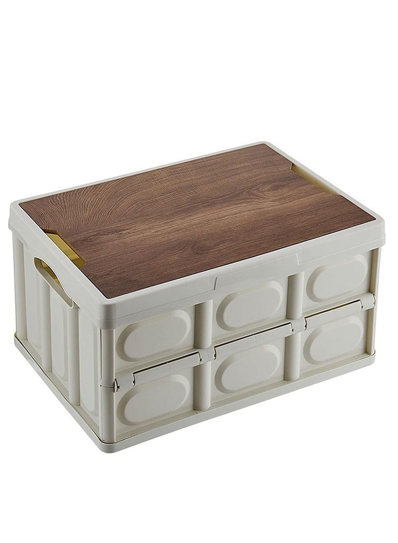 Arabest Creative Folding Plastic Storage Box, Outdoor Camping Storage Box, Sundries Storage Box, Car Trunk, Suitable for Home, Travel, Car  - Image 1