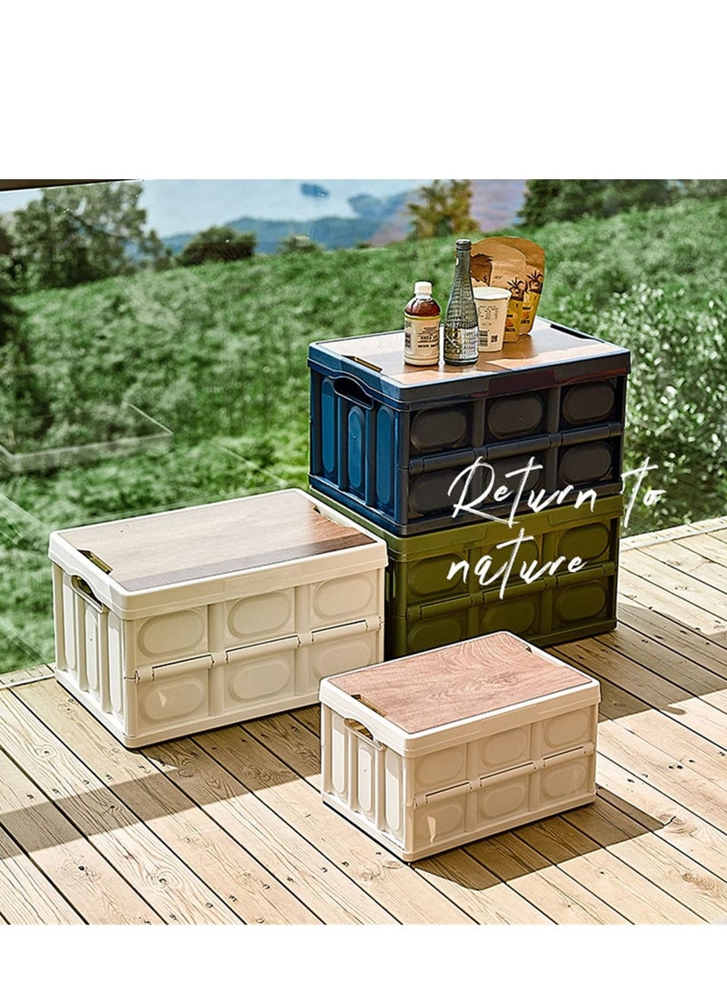 Arabest Creative Folding Plastic Storage Box, Outdoor Camping Storage Box, Sundries Storage Box, Car Trunk, Suitable for Home, Travel, Car  - Image 2