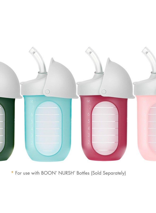 بون غطاء كوب الشرب المصنوع من السيليكون من Boon Nursh - غطاء تحويل للزجاجات - غطاء كوب للأطفال الصغار - يحول زجاجات الأطفال إلى أكواب - قطعتان - Image 4