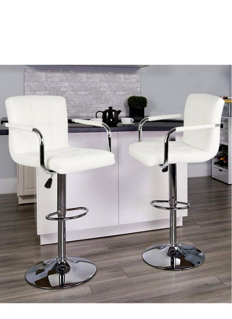 SET OF 2 Modern Adjustable Counter Height Barstools