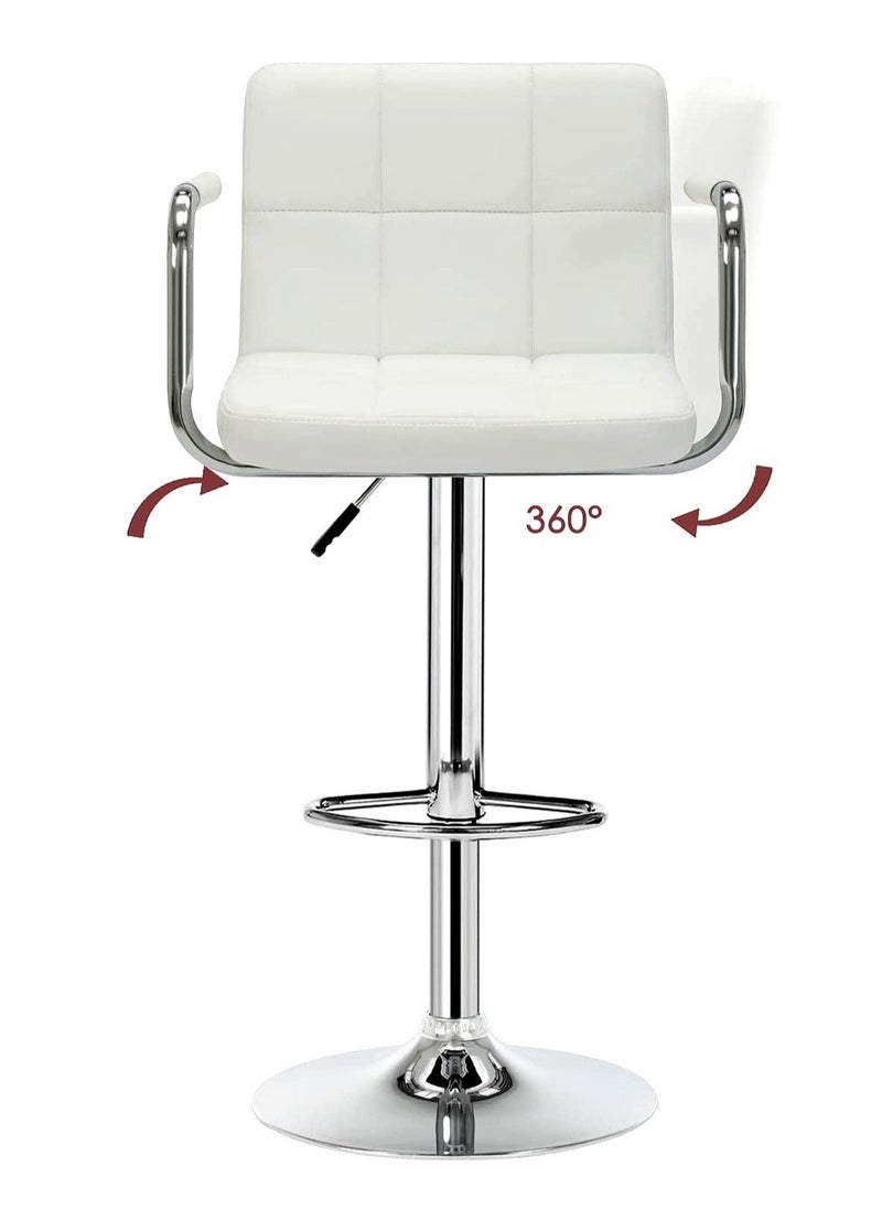 Living SET OF 2 Modern Adjustable Counter Height Barstools  - Image 4