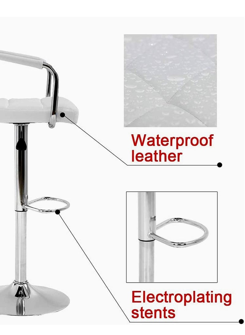 SET OF 2 Modern Adjustable Counter Height Barstools
