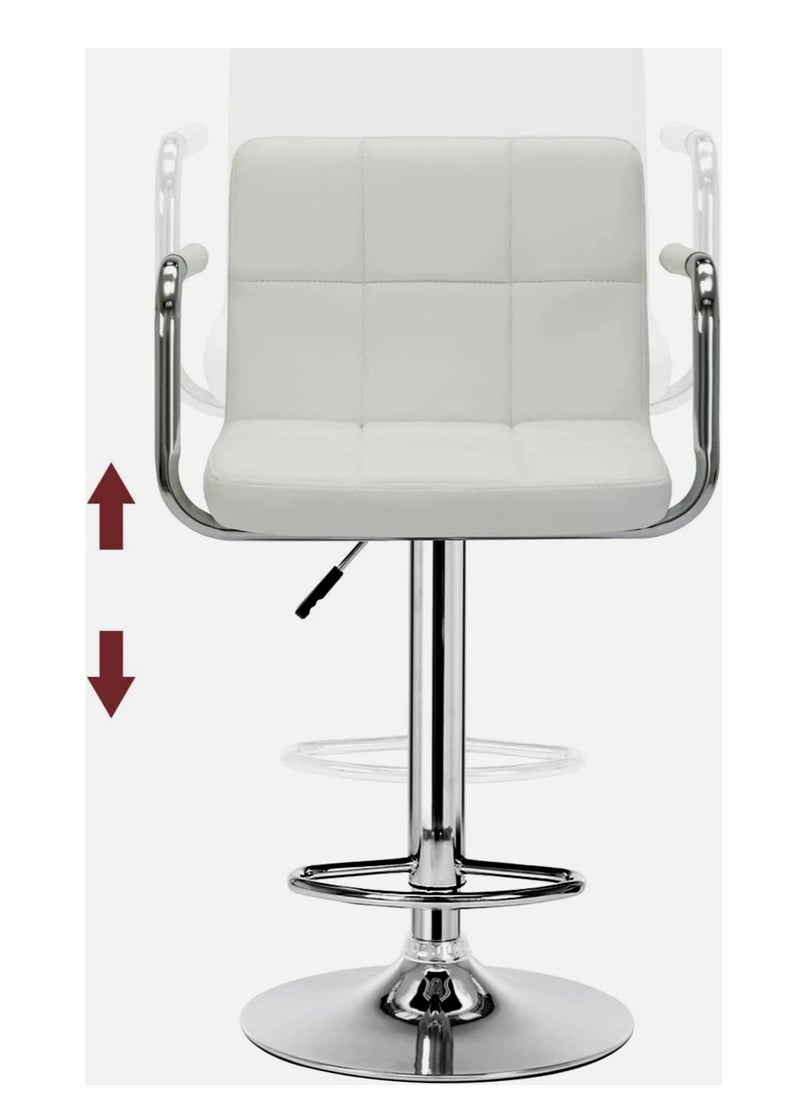 SET OF 2 Modern Adjustable Counter Height Barstools