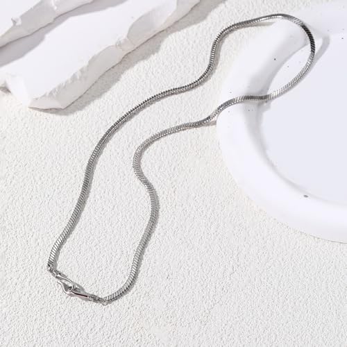 Peora Silver Plated Stainless Steel Snake Chain Stylish Fashion Jewellery for Men - Image 5