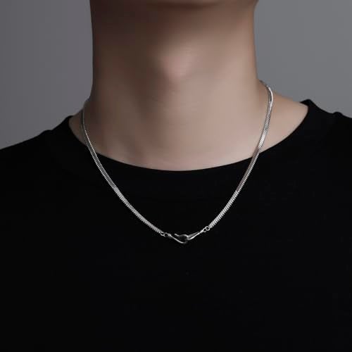 Peora Silver Plated Stainless Steel Snake Chain Stylish Fashion Jewellery for Men - Image 2