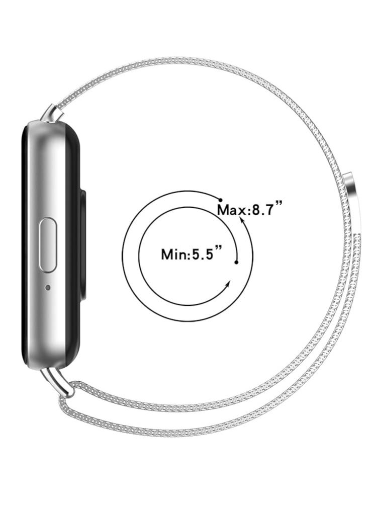 Generic Replacement Band for Samsung Galaxy Fit 3 Band Magnetic Stainless Steel strap Milanese Loop Watch Band Quick Release Replacement Sports Straps  - Image 4