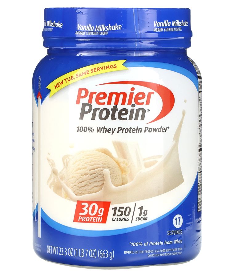 100% Whey Protein Powder Vanilla Milkshake 1 lb 7 oz (663 g)