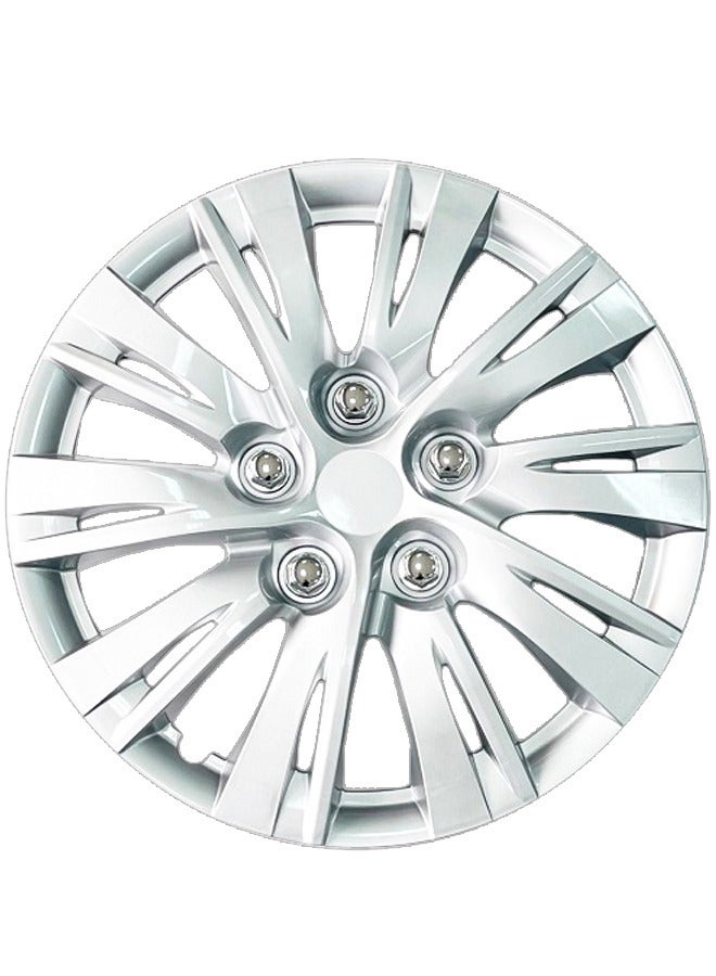 EMTC Pack of 4 EM-3153 Taiwan Wheel Cover | 16" Inch | Silver Universal Nested Style  - Image 2